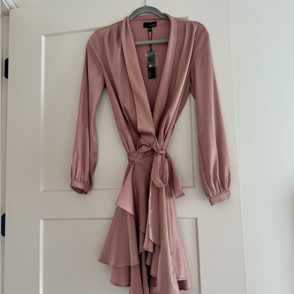 Lucy Paris Blush Pink Drape Dress